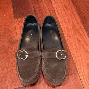 Gucci Brown Suede Loafers with Black Interior